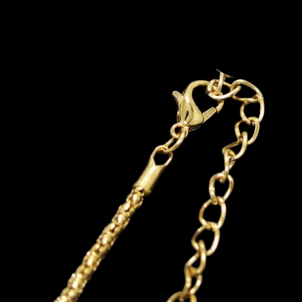 Ballerina, Dancer Full Skirted Crystal & Enamel Gold, White, & Pink, Necklace - Picture 7 of 7